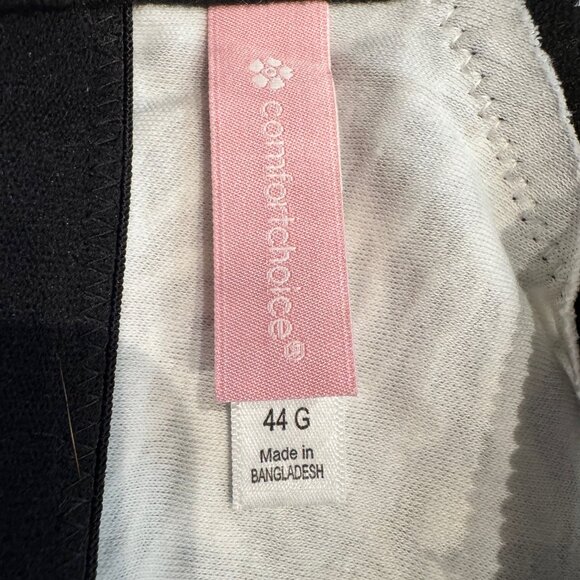 NWT Zebra Pattern Black and White Wireless Comfort Choice Bra - Size 44G - Picture 4 of 4